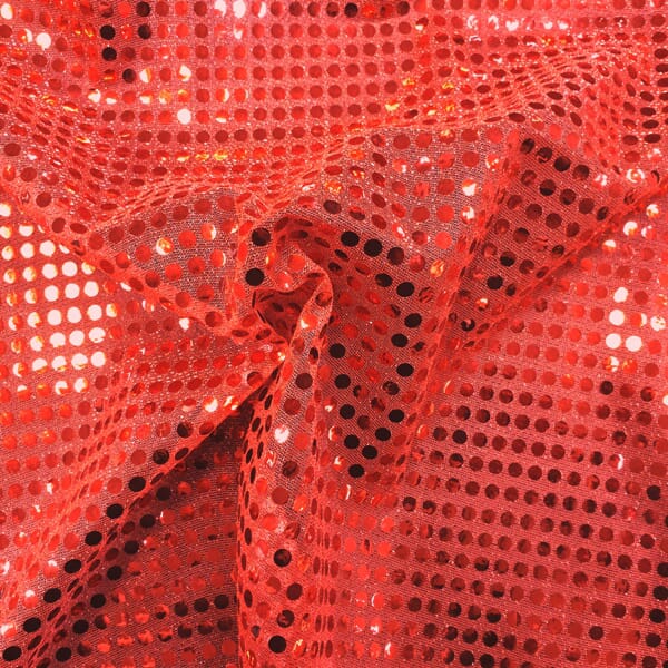 Red 6mm Sequin Fabric